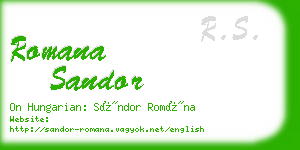 romana sandor business card